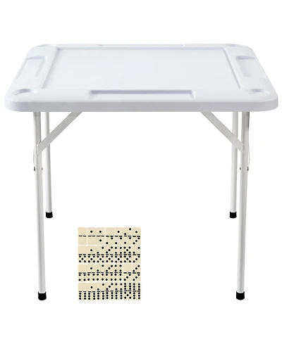 Vevor Mahjong Table 4 Player Folding Card Table and 4 Cup Holders Chip Trays
