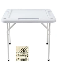 Vevor Mahjong Table 4 Player Folding Card Table and 4 Cup Holders Chip Trays