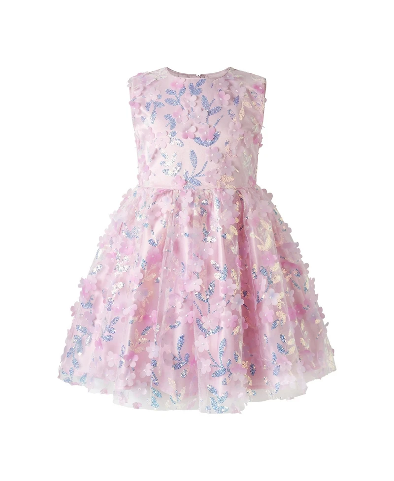 Rachel Riley Girls' 2-10 3D Sequin Party Dress