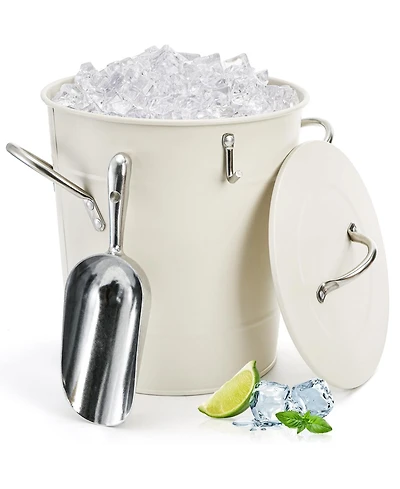 Piscifun 4l Ice Bucket With Lid And Scoop Double Walled Insulated Beverage Tub For Camping Bbq Cocktail Parties Indoor Outdoor