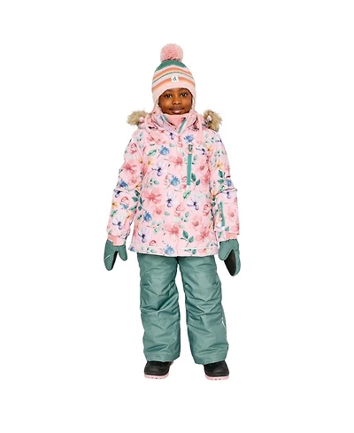 Deux par Little and Big Girl (6-14) Two Piece Play Snowsuit Vintage Floral Print