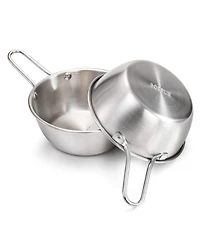 Piscifun 4 Pack 20 Oz Stainless Steel Makgeolli Bowl With Handle Camping Outdoor Cup