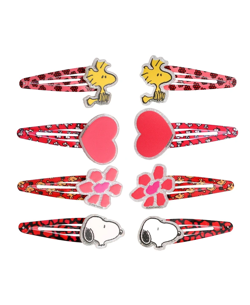Peanuts Woodstock and Snoopy Hair Clips 8-Piece Set Official License, Peanuts Gifts, Snoopy Things