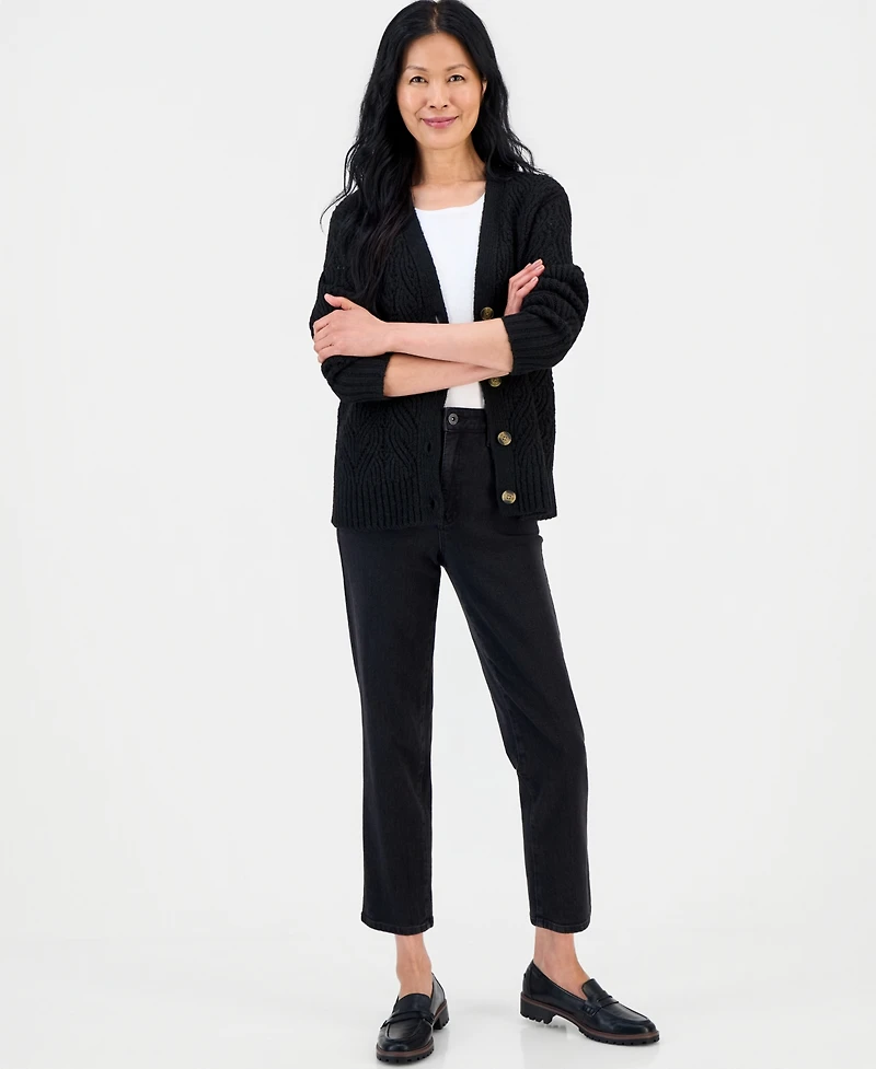 Style & Co Women's Pointelle Boyfriend Cardigan, Macy's Exclusive