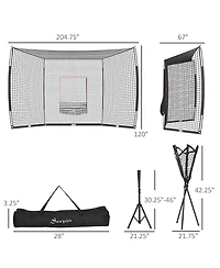 Aoligeijs Baseball Practice Net With Tee And Caddy
