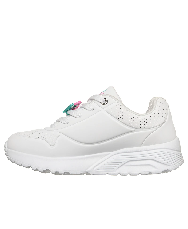 Skechers Little Girls J Goldcrown: Uno Lite - Flutter Hearts Lifestyle Sneakers from Finish Line
