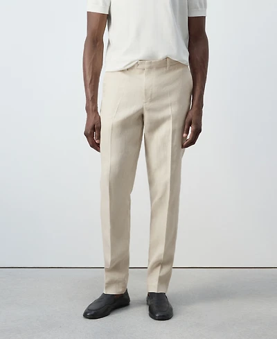 Mango Men's Amalfi Linen Slim-Fit Suit Pants