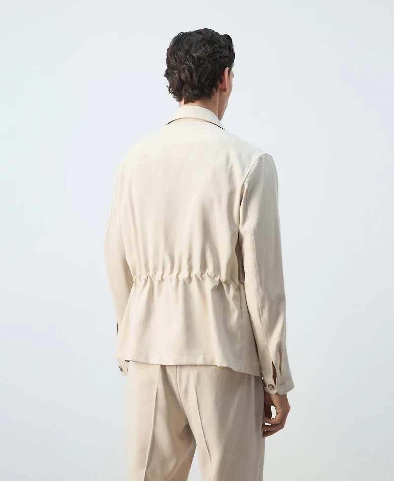 Mango Men's Pockets Regular-Fit Modal Jacket