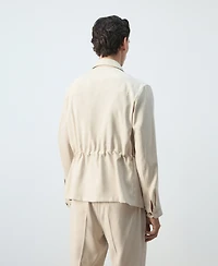 Mango Men's Pockets Regular-Fit Modal Jacket