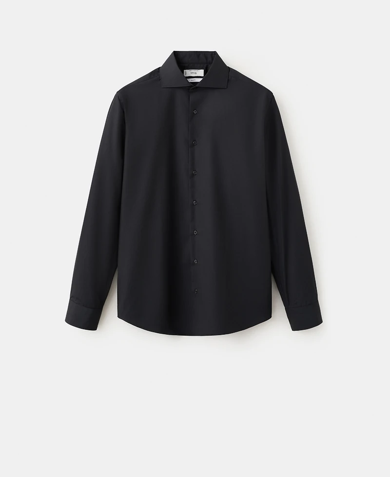 Mango Men's Slim-Fit Cotton Poplin Dress Shirt