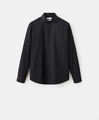 Mango Men's Slim-Fit Cotton Poplin Dress Shirt