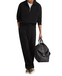 Reiss Men's Kurwin Cotton Heavyweight Half-Zip Sweatshirt