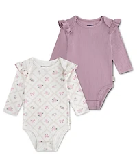 Huggies Baby Girls' Babywear Long-Sleeve Bodysuits, 2-Pack