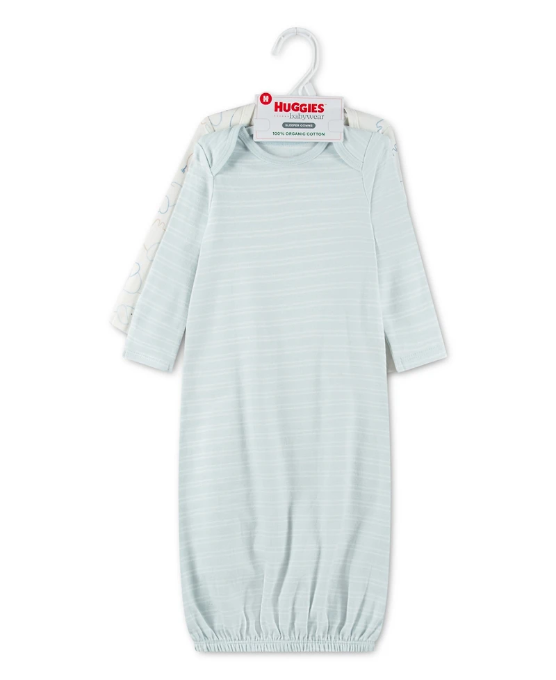 Huggies Baby Boys' Babywear Long-Sleeve Gowns, 2-Pack