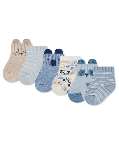 Huggies Baby Boys' 1M-4T Babywear Quarter Socks, 6-Pack