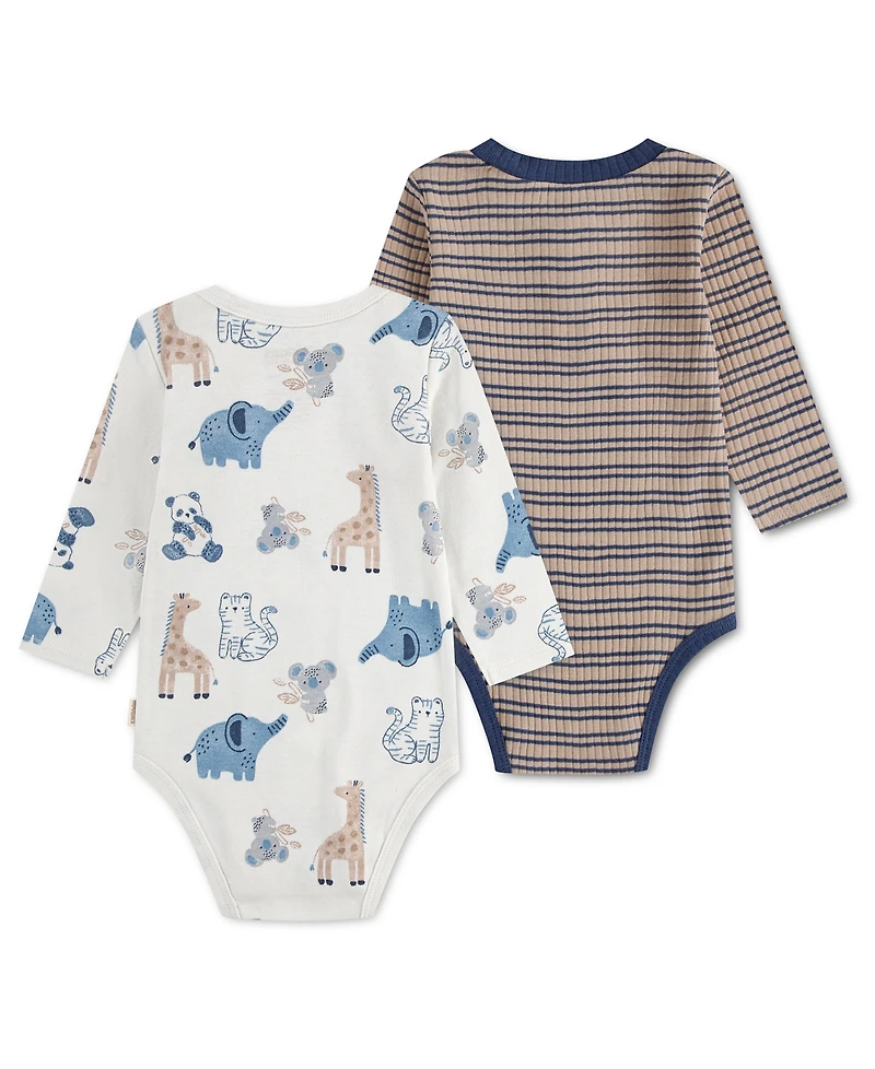 Huggies Baby Boys' Babywear Long-Sleeve Bodysuits, 2-Pack