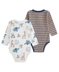 Huggies Baby Boys' Babywear Long-Sleeve Bodysuits, 2-Pack
