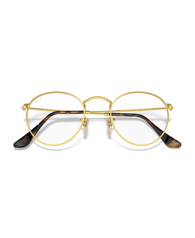 Ray-Ban Unisex Round Metal Optics Eyeglasses, RB3447V