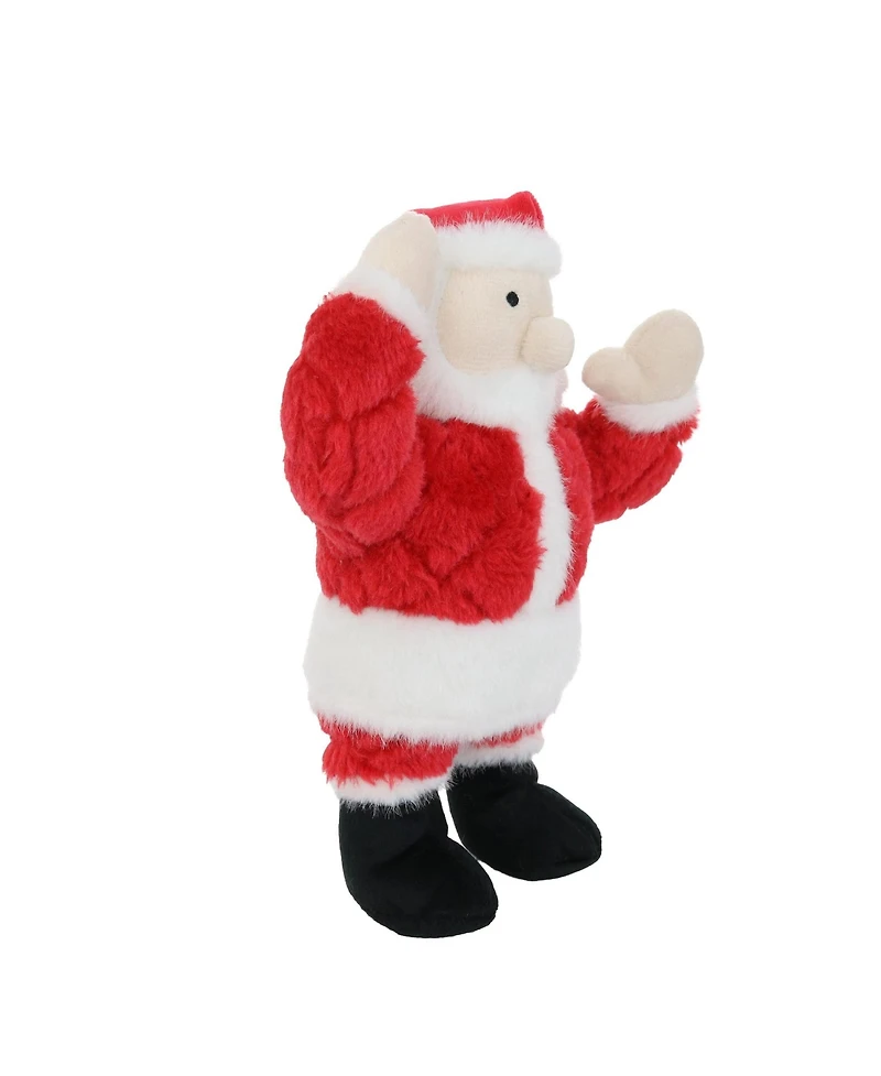 Mighty Holiday Santa, Durable Plush Squeaky Dog Toy
