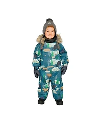 Deux par Baby Boy ( 6M to 24 M) One Piece Snowsuit Adapted for Car Seats Bear Print