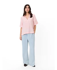 Masai Copenhagen Women's Mabrevia Relaxed Linen Collared Shirt