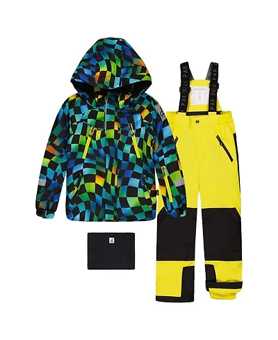 Deux par Kids and Baby Toddler Boy(2T-5T) Two-Piece Play Snowsuit Checkerboard with Pants
