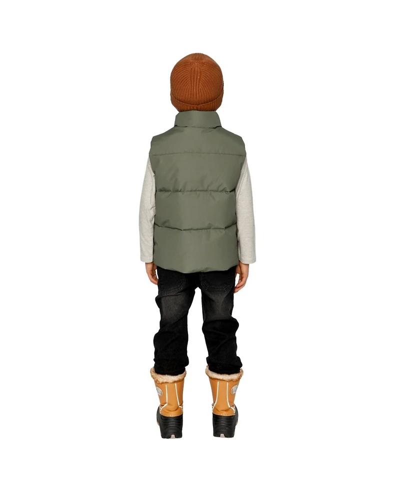 Deux par Deux Little and Big Boy (6-14) Sleeveless Mid-Season Vest