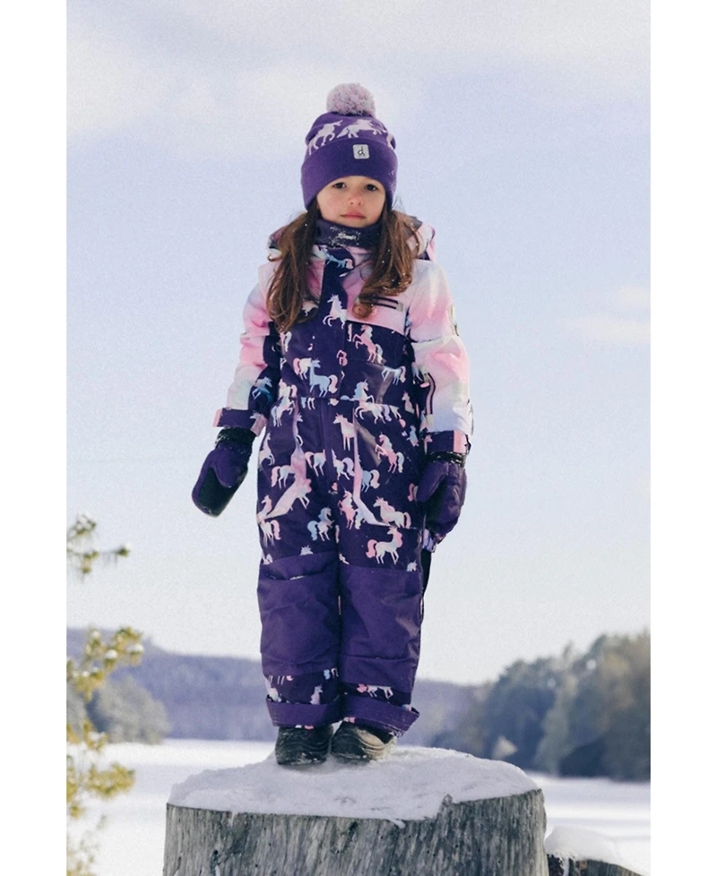 Deux par Little and Big Girl( 6 to 14 ) One Piece Play Snowsuit Unicorn Print