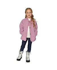 Deux par Little and Big Girl 6-14 Quilted Raglan Sleeve Jacket Mauve