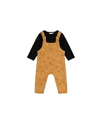Deux par Baby Boys (3-24months ) Cotton Onesie with Overalls Set