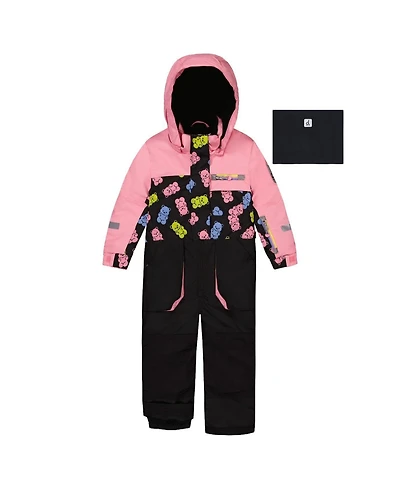 Deux par Little and Big Girl One ( 6 to 14 ) Piece Play Snowsuit Gummy Bear Print