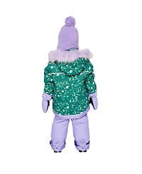 Deux par Toddler Girl (2T-3T) Two Piece Play Snowsuit Mini Flower Print