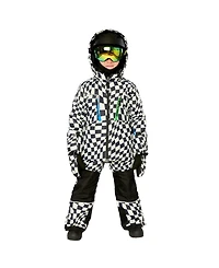 Deux par Little and Big Boy 6-16 Two Piece Teknik Snowsuit Checkered Print