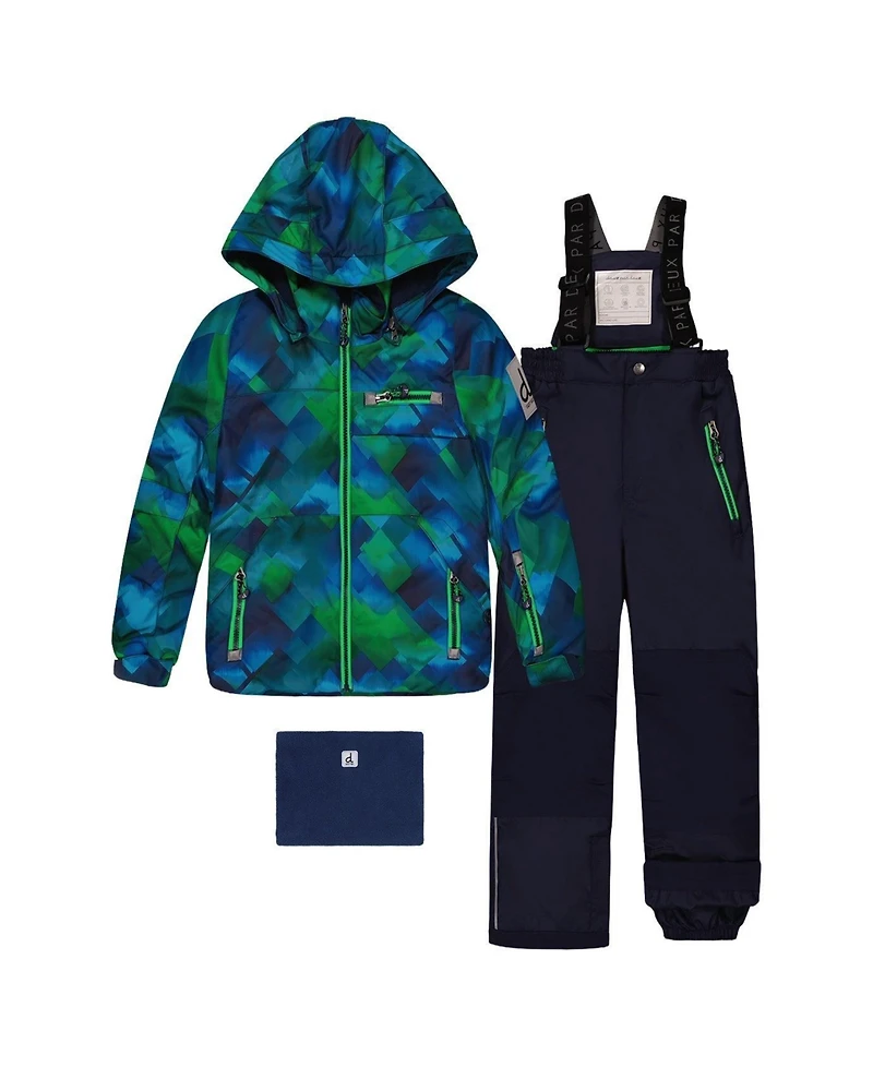 Deux par Deux Toddler Boy (2T-5T) Two Piece Play Snowsuit Checkered Print with Pants