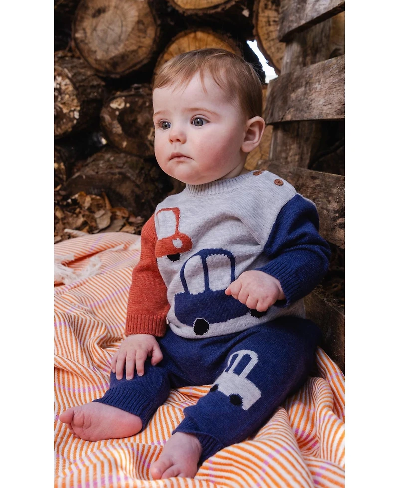 Deux par Baby Boys ( 3M to 24 M ) Knitted Top and Pants Set