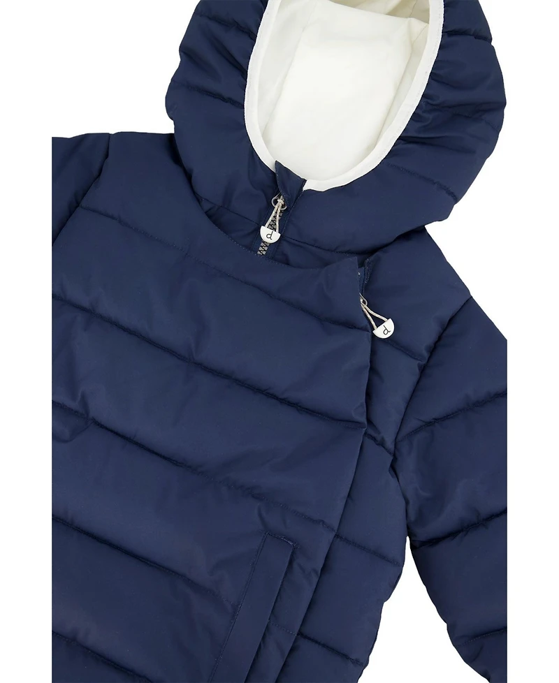 Deux par Toddler Unisex ( 2T To 5T ) Winter Jacket Adapted for Car Seats Dark