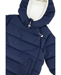 Deux par Toddler Unisex ( 2T To 5T ) Winter Jacket Adapted for Car Seats Dark