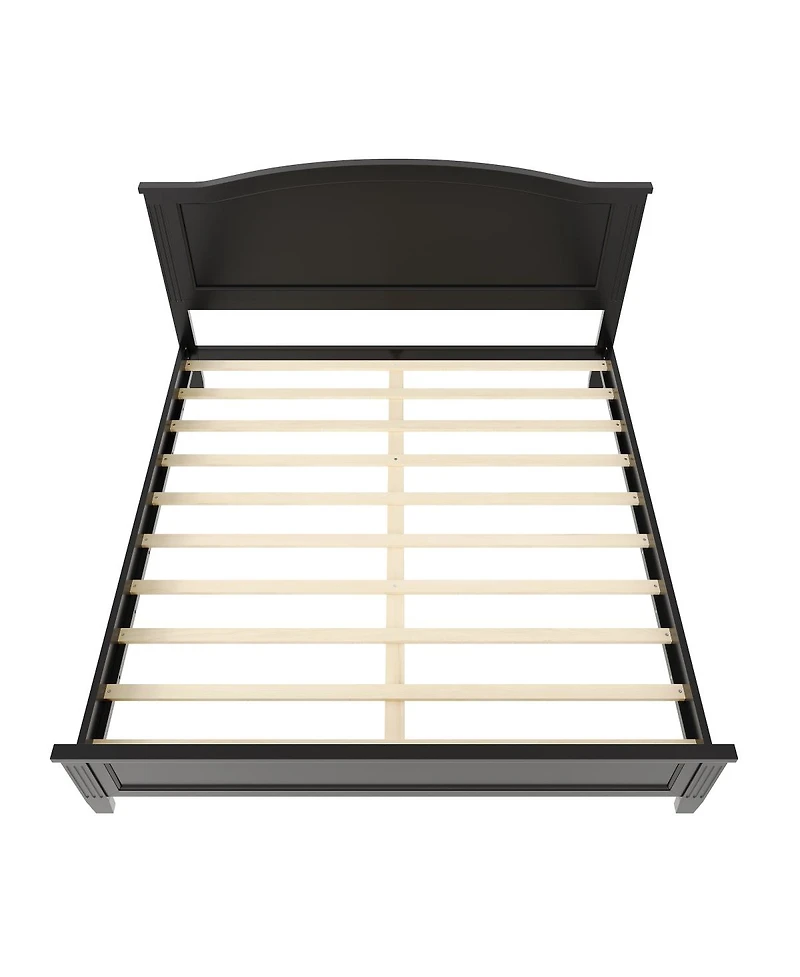 Streamdale Furniture Full Size Platform Bed with Headboard with Wooden Slat Support Legs
