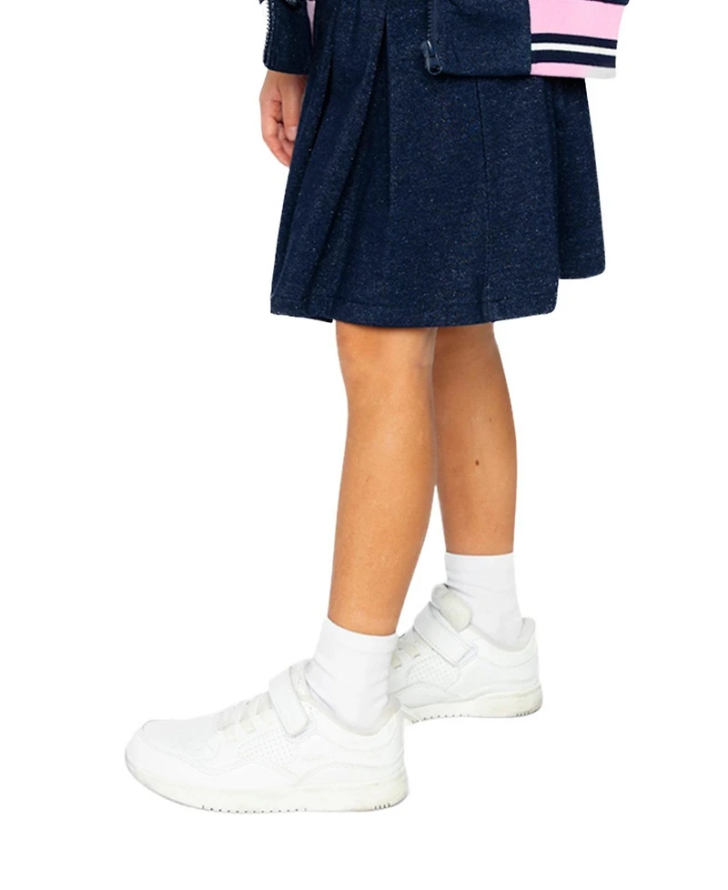 Deux par Deux Toddler Girls ( 2 to 5 ) Pleated French Terry Skirt Denim
