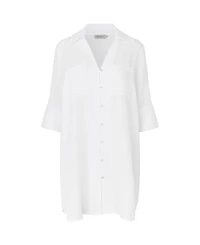 Masai Copenhagen Women's Mairara Seersucker Button-Front 3/4-Sleeve Shirt