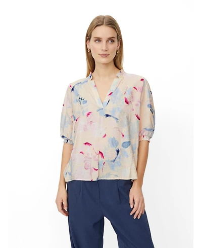 Masai Copenhagen Women's MaDanessa Floral-Print V-Neck Ruffle-Trim Blouse