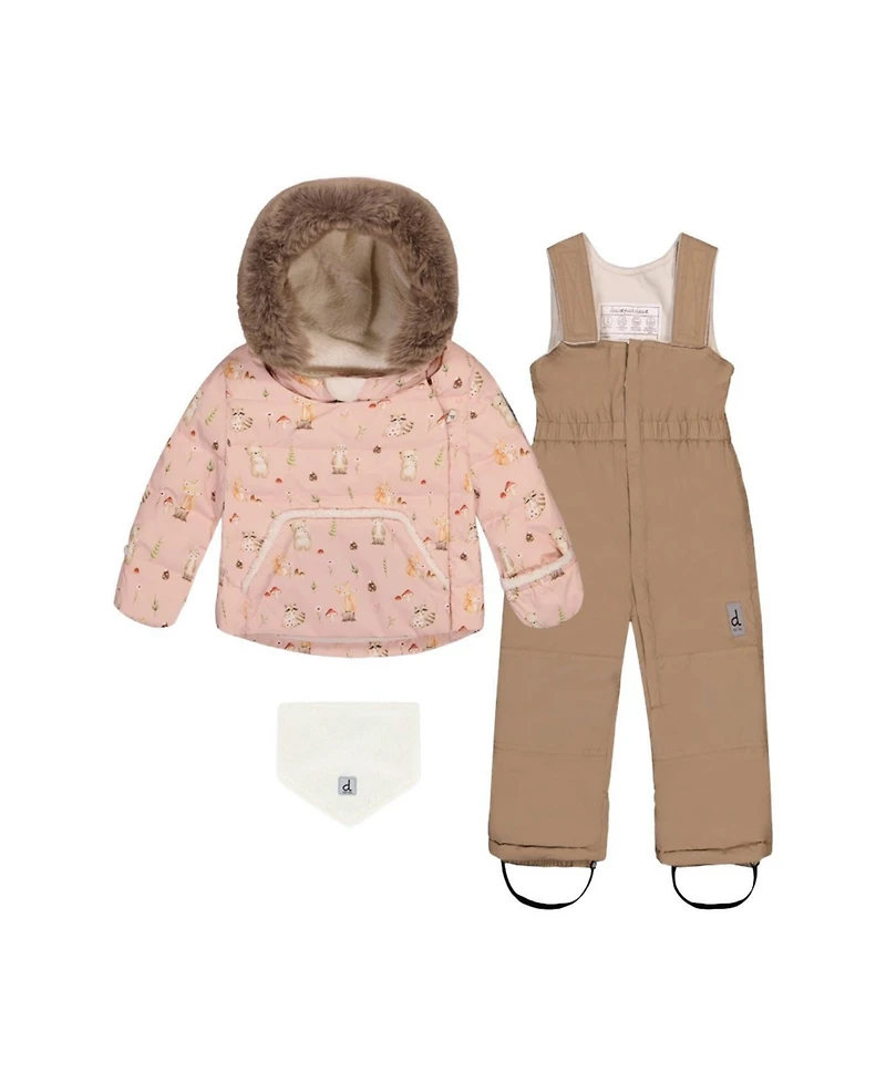 Deux par Toddler Girls ( 2T 3T 0 Two Piece Snowsuit Animal Print