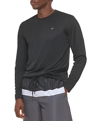 Calvin Klein Men's Long-Sleeve Quick-Dry Logo Performance Rash Guard