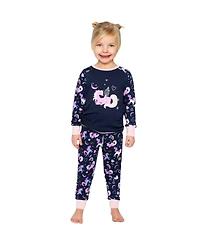 Deux par DeuxKids&baby(2T-5T) Toddler Girl Cotton Two Piece Pajama Set Unicorn Print