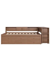 Streamdale Furniture Daybed with Trundle, Storage, Shelves and Desk