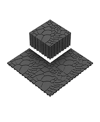 Streamdale Furniture 12inch Stone Texture Interlocking Patio Deck Tiles