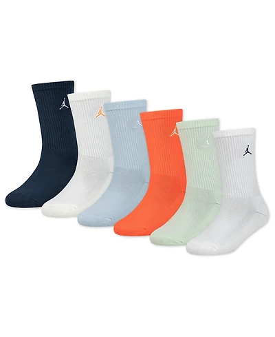 Jordan Boys' 7-11 Everyday Crew Socks, 6-Pack