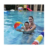 homfan 18-Pack Inflatable 8" Beach Balls with Heat-Welded Seams, Ages 3+