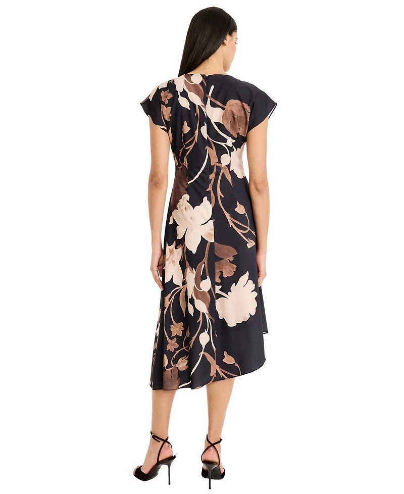 Maggy London Women's Printed Floral Midi Dress