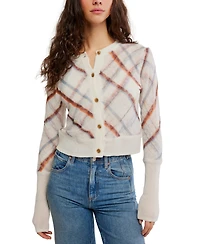 Free People Women's Crewneck Button-Front Cardigan